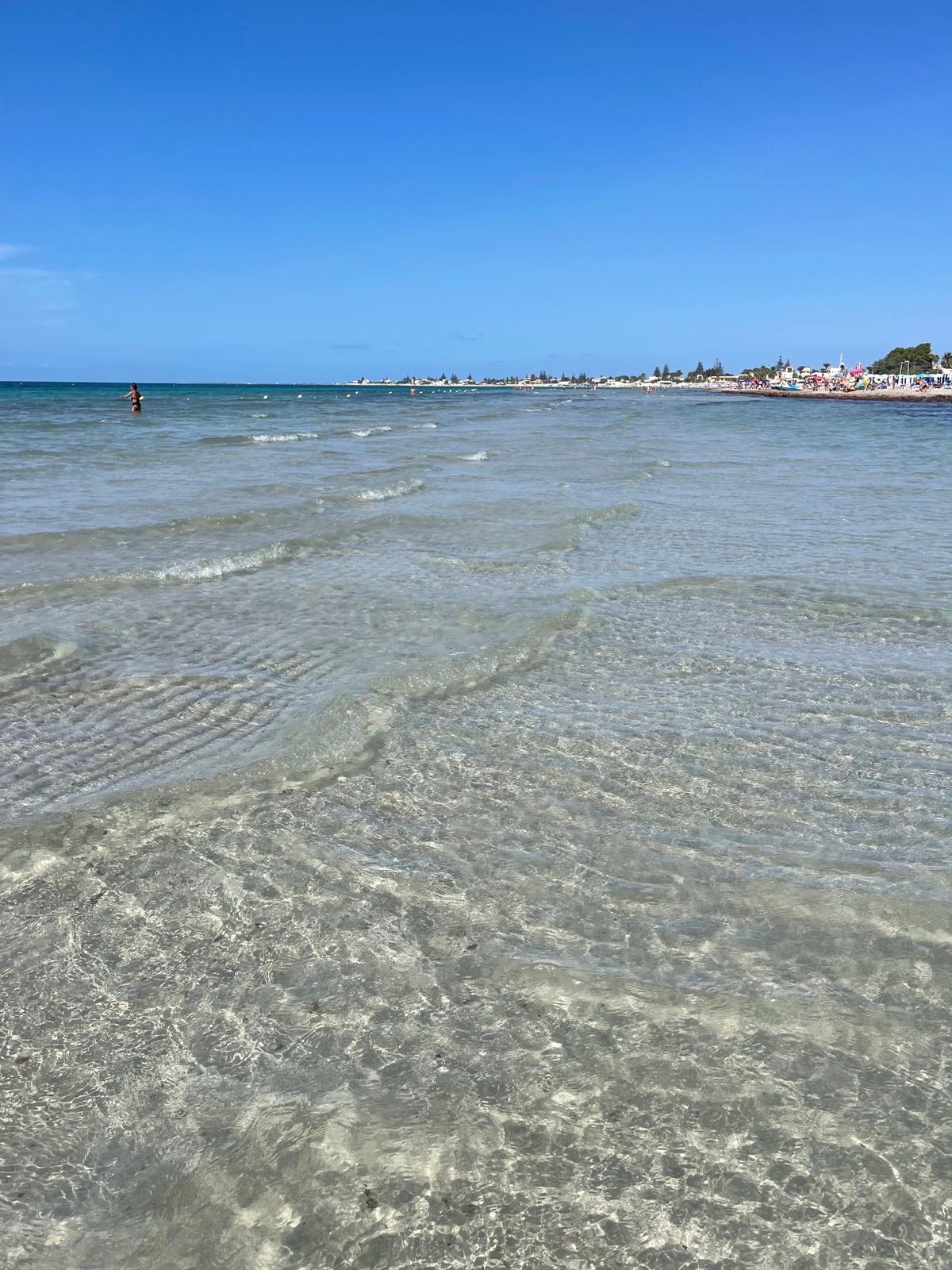 The sea on the coast of Mazara del Vallo